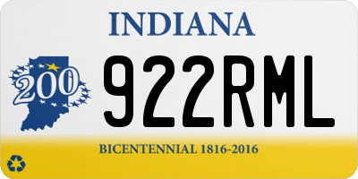 IN license plate 922RML