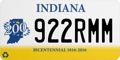 IN license plate 922RMM