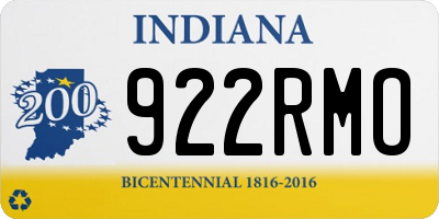 IN license plate 922RMO