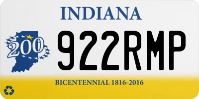 IN license plate 922RMP