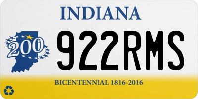 IN license plate 922RMS
