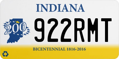 IN license plate 922RMT