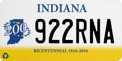 IN license plate 922RNA