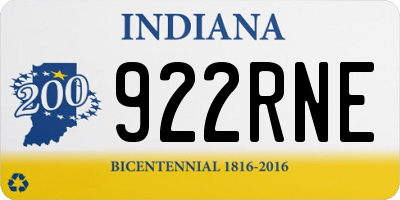 IN license plate 922RNE