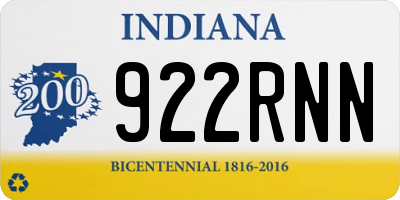 IN license plate 922RNN