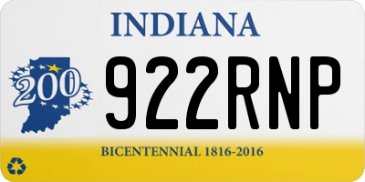 IN license plate 922RNP