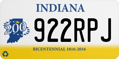 IN license plate 922RPJ