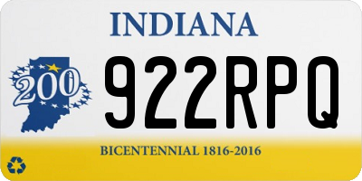 IN license plate 922RPQ