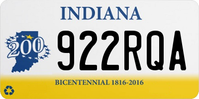 IN license plate 922RQA