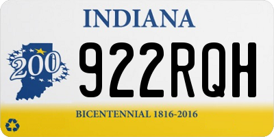 IN license plate 922RQH