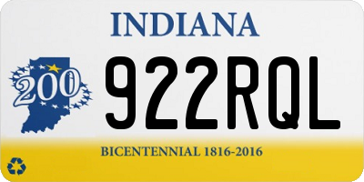 IN license plate 922RQL
