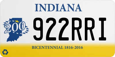 IN license plate 922RRI