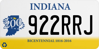 IN license plate 922RRJ