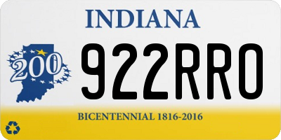 IN license plate 922RRO