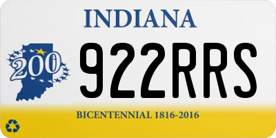 IN license plate 922RRS