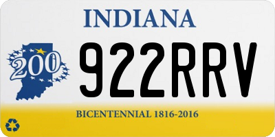 IN license plate 922RRV
