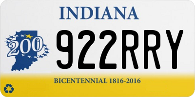 IN license plate 922RRY