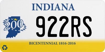 IN license plate 922RS
