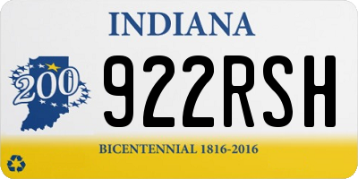 IN license plate 922RSH