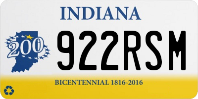 IN license plate 922RSM