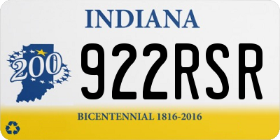 IN license plate 922RSR