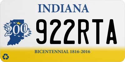 IN license plate 922RTA