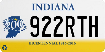 IN license plate 922RTH