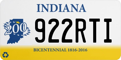 IN license plate 922RTI