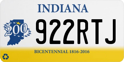 IN license plate 922RTJ