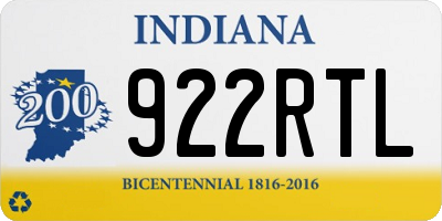 IN license plate 922RTL