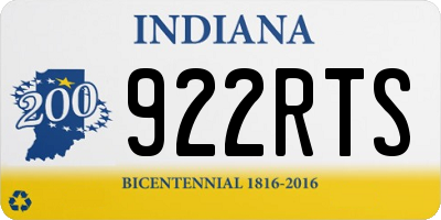 IN license plate 922RTS