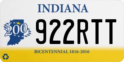 IN license plate 922RTT