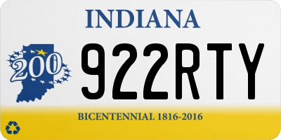 IN license plate 922RTY