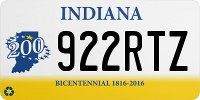 IN license plate 922RTZ