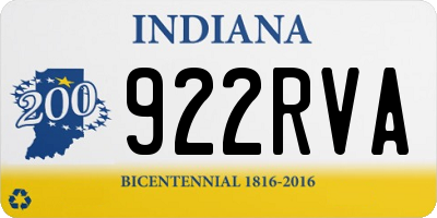 IN license plate 922RVA