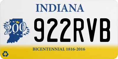 IN license plate 922RVB