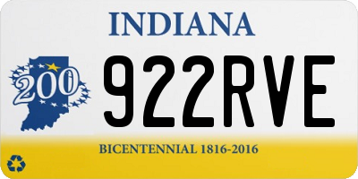 IN license plate 922RVE