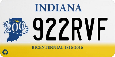 IN license plate 922RVF