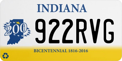 IN license plate 922RVG