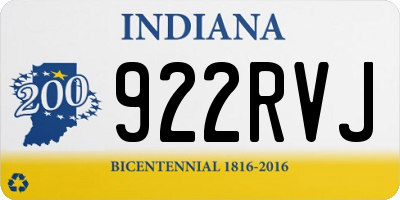 IN license plate 922RVJ