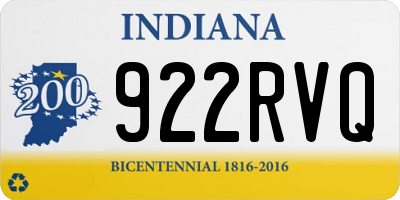 IN license plate 922RVQ
