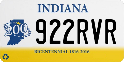 IN license plate 922RVR
