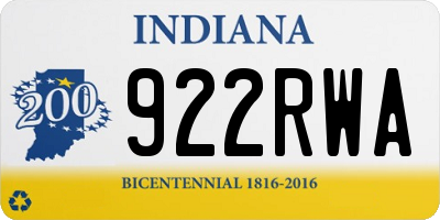 IN license plate 922RWA
