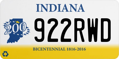 IN license plate 922RWD