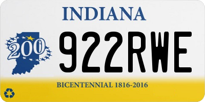 IN license plate 922RWE