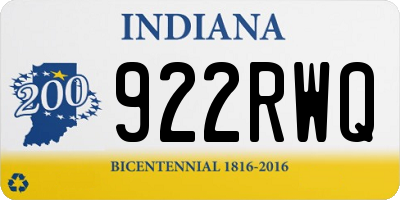 IN license plate 922RWQ