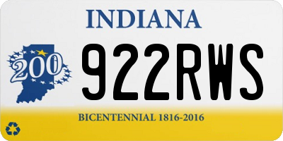 IN license plate 922RWS