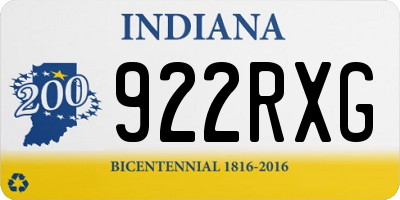 IN license plate 922RXG