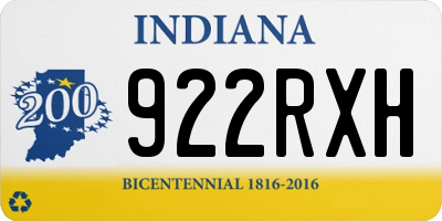 IN license plate 922RXH