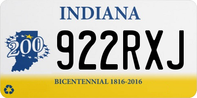 IN license plate 922RXJ